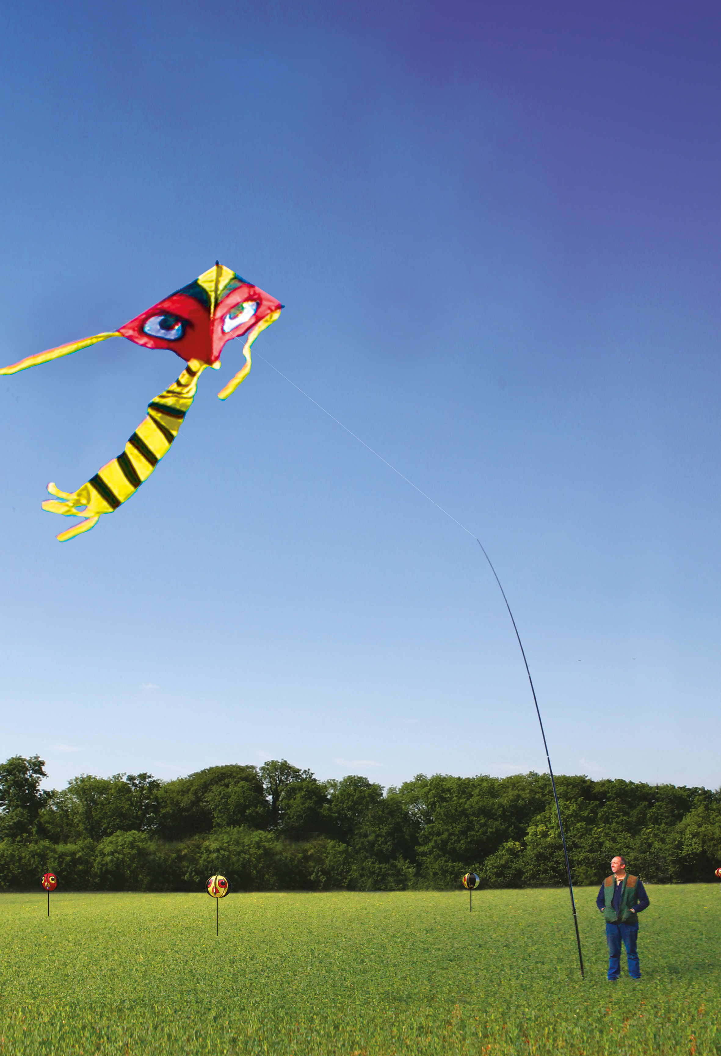 Portek Terror Kite, Swooping and diving kite.Crop scaring Kite are