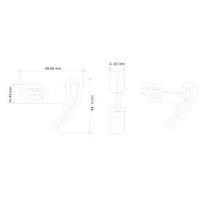Gutter Clips, 1 Metre Pack (6clips)