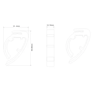 Gutter Clips, 1 Metre Pack (6clips)