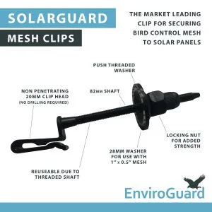 Premium Adjustable Solarguard Mesh Clips
