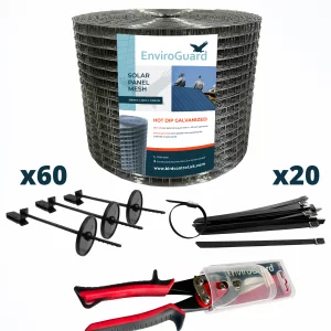 Galvanized Solar Mesh Kit 30M with Push Fit Clips