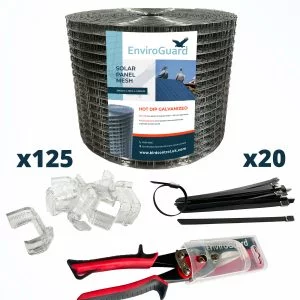 Galvanized Solar Mesh Kit 30M with Speed Clips