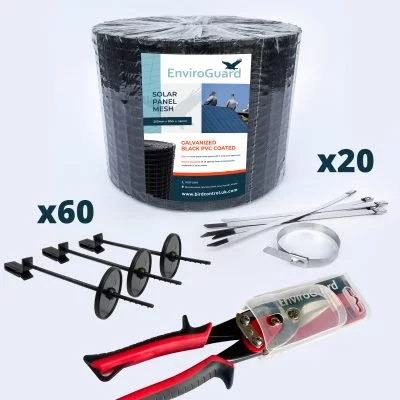 PVC Coated Solar Mesh Kit with Push Fit Clips