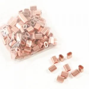 2.5mm Copper Ferrules For 2mm Wire Rope Termination