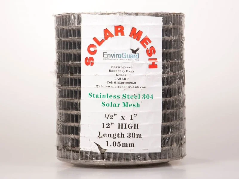 Stainless Steel Solar Weld Mesh Rolls - EnviroGuard